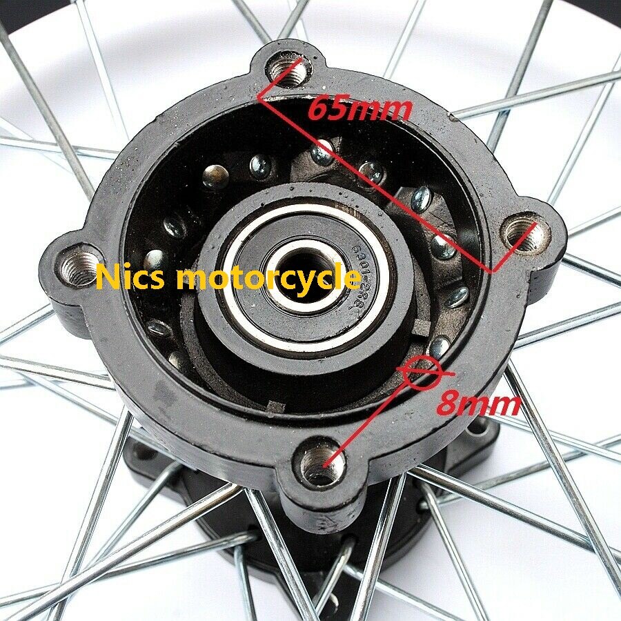 Rim Hub Core Mini Motorcycle Wheel Axle Aluminum Alloy Wheel Hub Core Rear Axle Hole Dirt PIT Bike