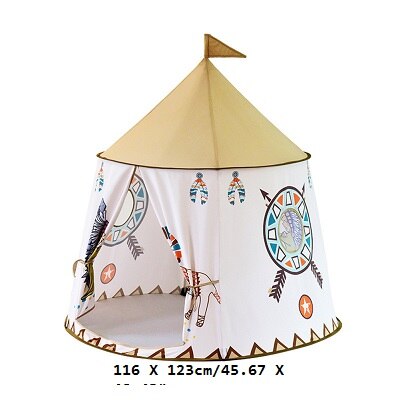 Kids Toy Play Tent House Cartoon Chicken Hang Flag Baby Tent House Princess Castle Children boy girl play Tent: A