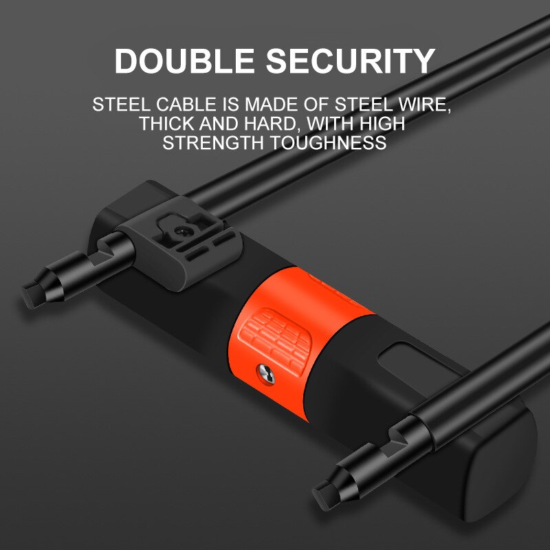 u lock bike wire Key cable bicicleta MTB bicycle lock cycling control pad safety rear ring motorcycle security lock anti theft