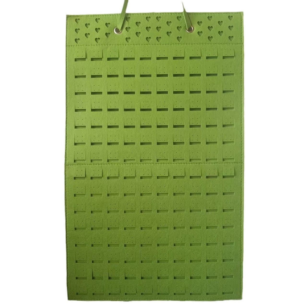 300Pairs Hanging Jewelry Organizer Bag for Earrings Necklace Bracelets Display Storage Double Sided Felt Rotating Hanger Joyero: green