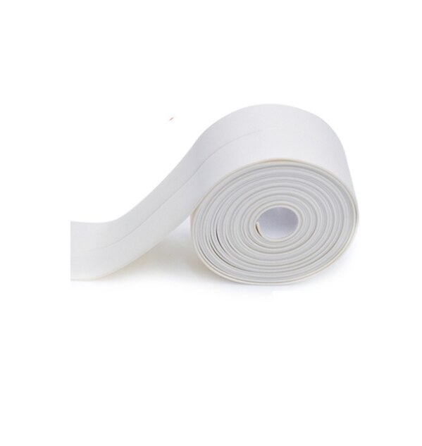 Qdrr 3.2 mx 38mm badeværelse brusebad vask bad forsegling strip tape hvid pvc selvklæbende vandtæt væg klistermærke til badeværelse køkken: Hvid / 22mm