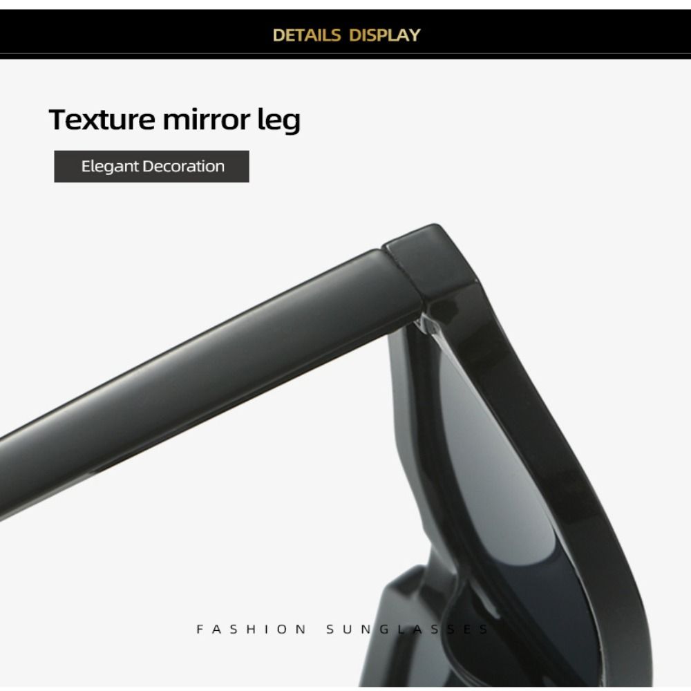 Lunettes de soleil à monture polygonale, branches rayées, rivets ronds, rétro, protection UV 400, vintage, léopard, gris