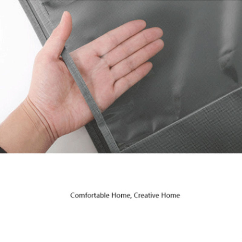 Double Side Transparent 6 Pocket Foldable Hanging Bag Clothes Storage Organizer Wardrobe Closet Finishing Storage Hanger