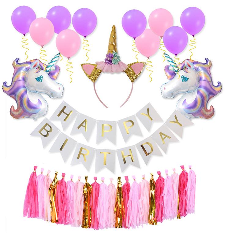 Aluminium film ballonnen gelukkige verjaardag ballons eenhoorn baby shower partij decoratie regenboog animal letters benodigdheden thuis decals