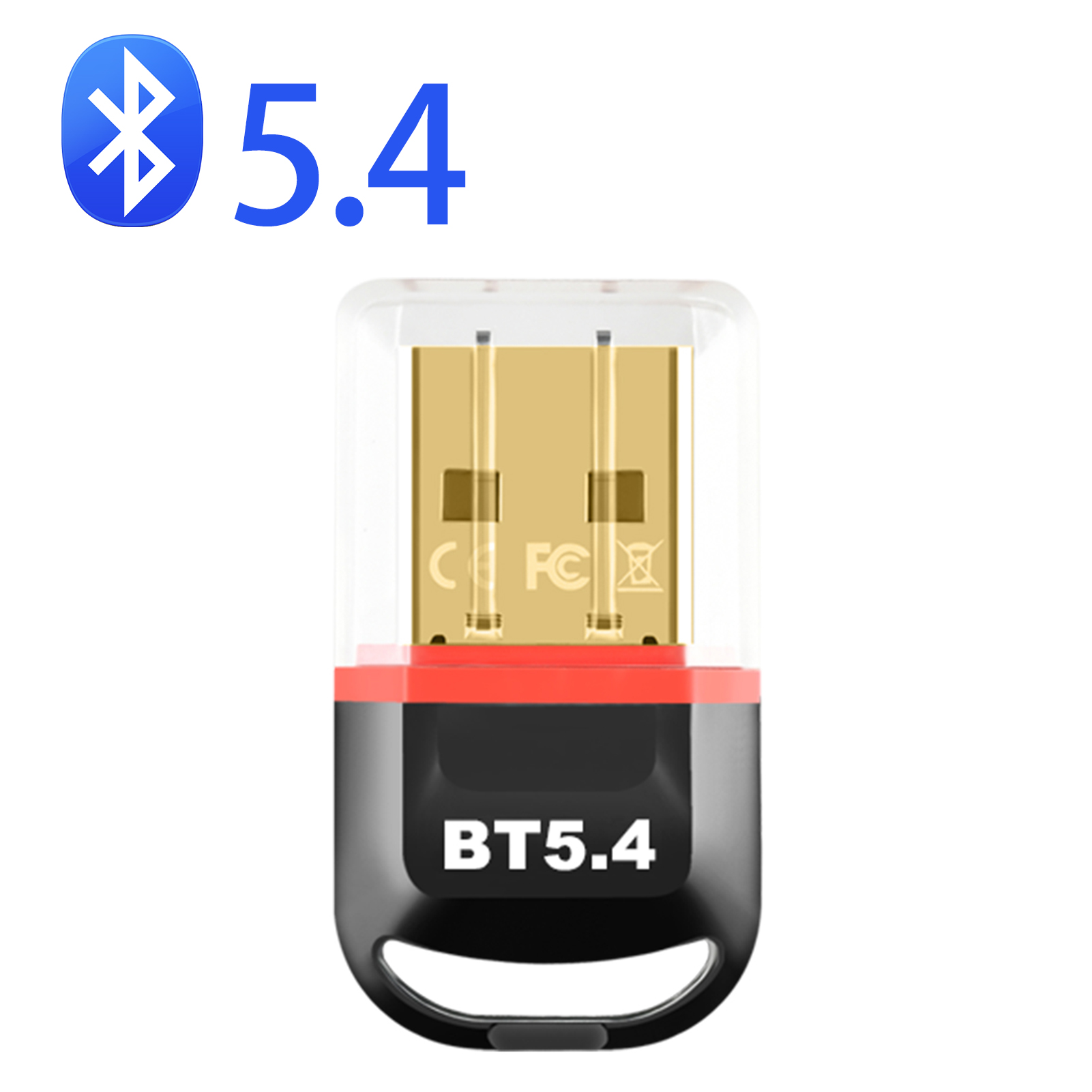 Bluetooth Adapter Voor Pc Usb Bluetooth 5.4 5.1Dongle Bluetooth Ontvanger Voor Luidspreker Draadloze Muis Toetsenbord Audiozender: WHITE
