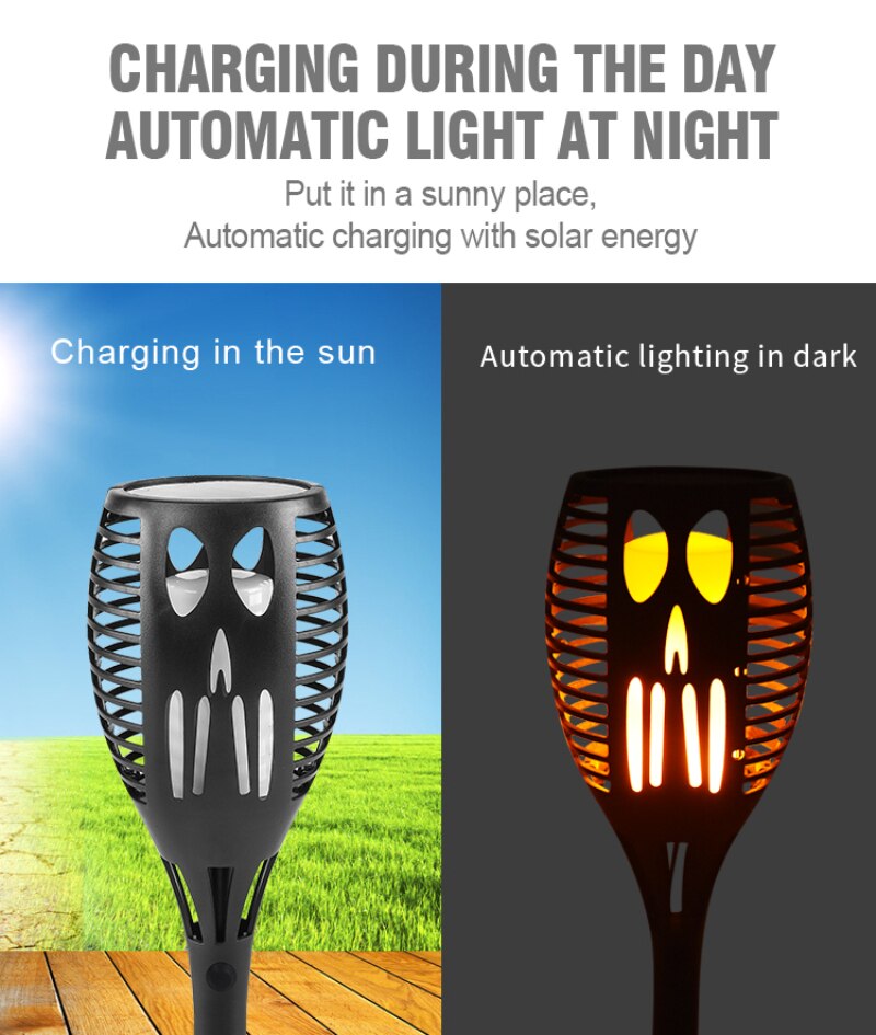 12/96 LED Lustige Solar- Taschenlampe Lichter Flackern Beleuchtung Flamme Garten Lampe Straße Lampe Wasserdichte Hohe Energie Mit Licht Pol
