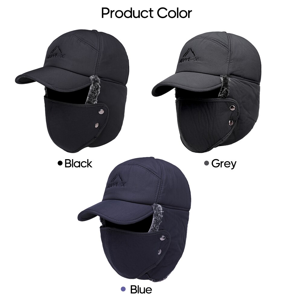 Winter Warm Hat Detachable Mask Full Face Outdoor Windproof Hat Women Men Baseball Cap Outdoor Skiing Cycling Hiking Skullies