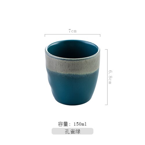 150ml Japanese Retro Handmade Random Texture Color Glaze High Temperature Firing Ceramic Teacup Porcelain Coffee Tea Cups: B