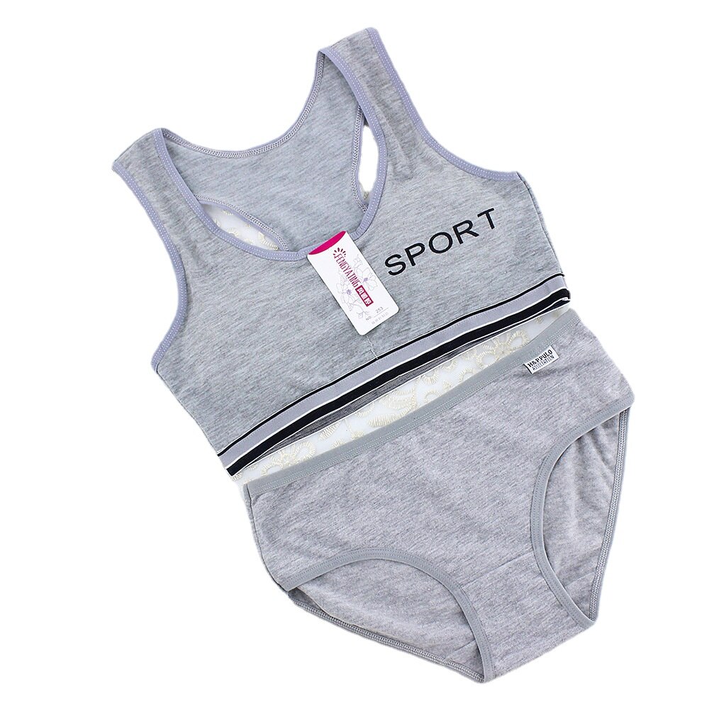 Teenager Mädchen Unterwäsche Mädchen Unterwäsche Junges Mädchen Höschen und Bh Set Mädchen Sport Bh Teen Dessous 8-15Years