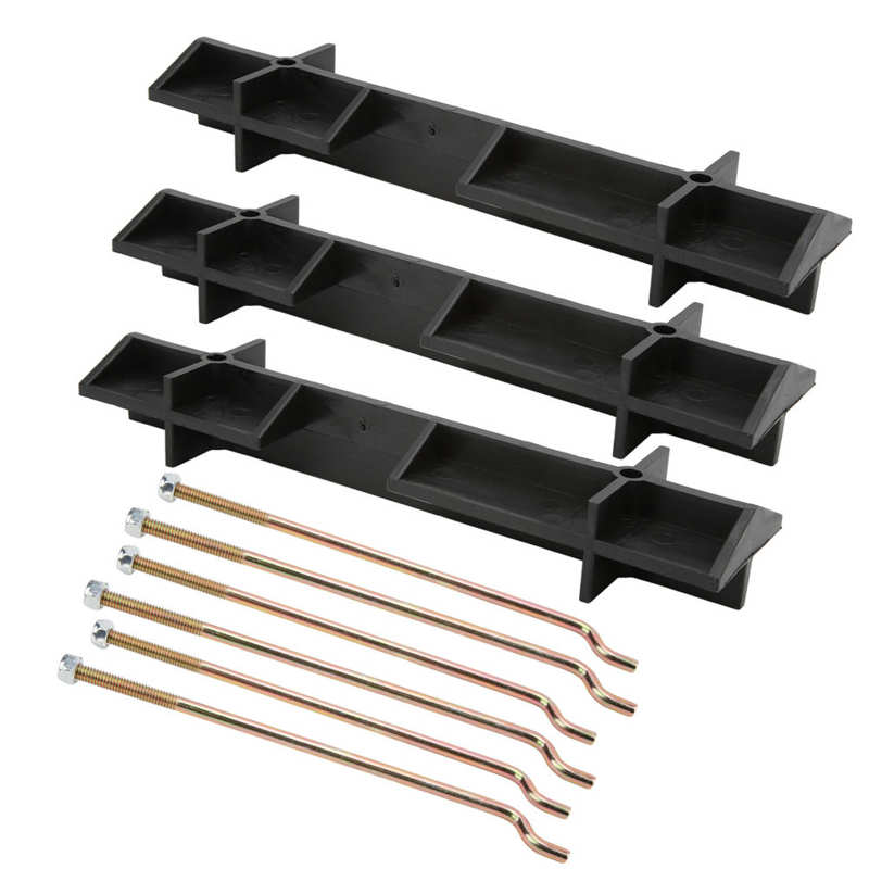 Placas de sujeción de batería 1015072 antideforma, mantenimiento a prueba de óxido con varillas para Coche Club, 3 juegos, 1010908
