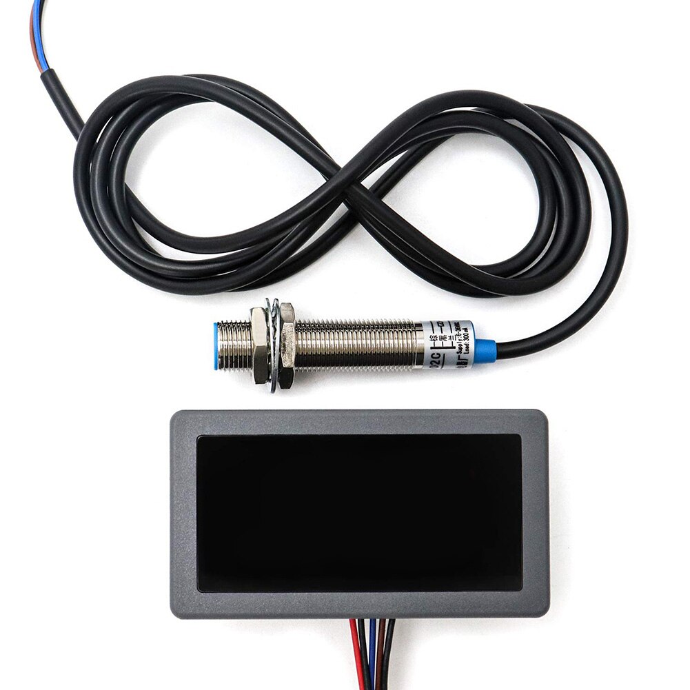 AC/DC8-24V Measuring Tachometer 4 Digital LED RPM Speed Meter Hall Proximity Switch Sensor for Lathe CNC Spring