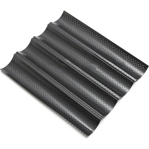 Baget Bread Mould Carbon Steel 4 Bagets Non Stick 37x31x4 cm