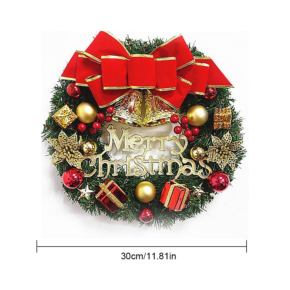 Christmas Wreath Window Front Door Decoration Ornaments Bell Artificial Wreath Garland Christmas Decorations Home Decor