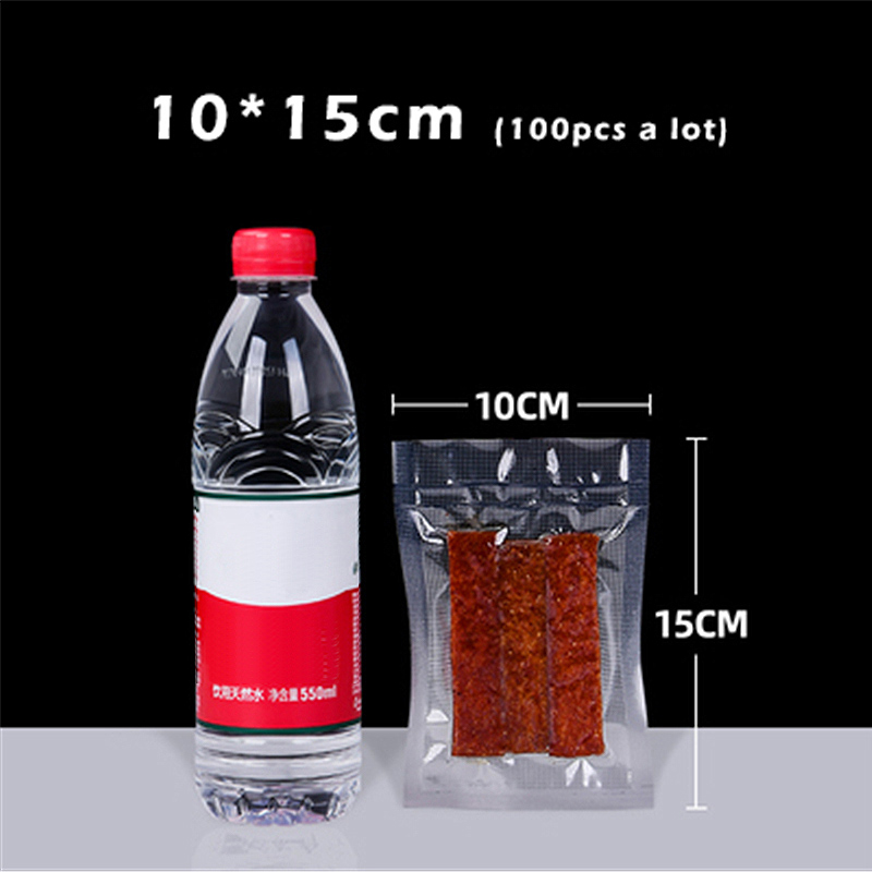 100 Stks/partij Keuken Vacuüm Zakken Voor Voedsel Vacuüm Sealer Verpakkingsmachine Voedsel Opbergtas Bpa-vrij Keuken Opslag Accessoires: 10x15cm