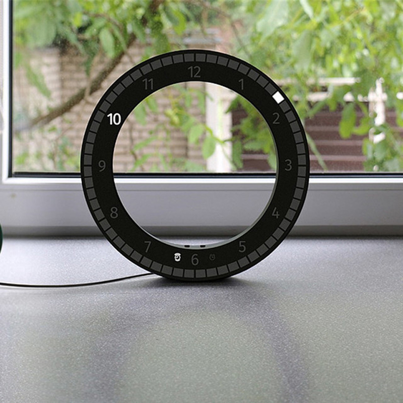 Usb LED Digitale Wanduhr Moderne Dual-Verwendung Dimmen Digitale Rund Photoreceptive Uhren Hause Dekoration Festival