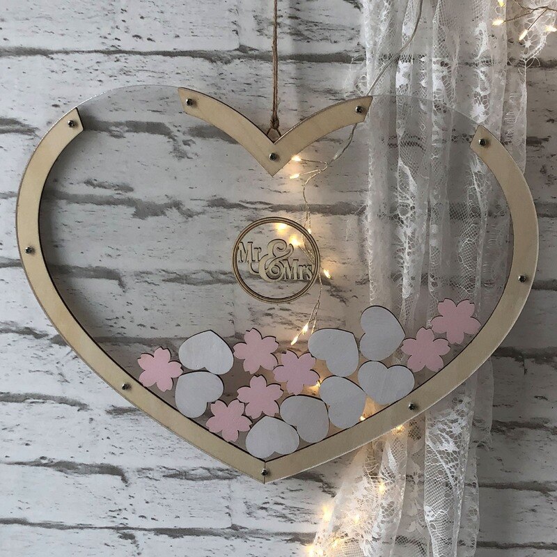 Wedding Supplies Party Celebration Supplies Birthday Party Signature Guest Book Wood Frame Country Wedding Decor