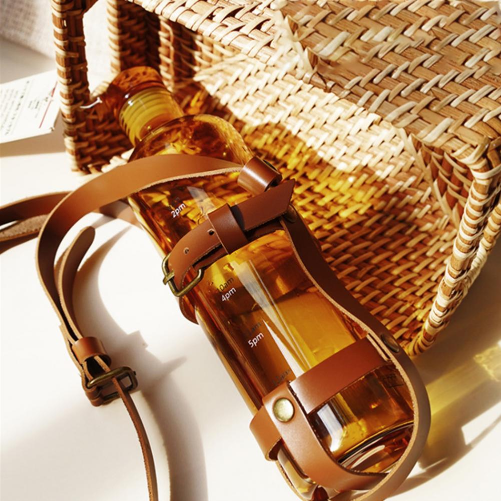 Kunstleer Waterflesdrager Holle Crossbody Waterfleshouder Verstelbare bekertas Waterfleszak Flessenopbergtas