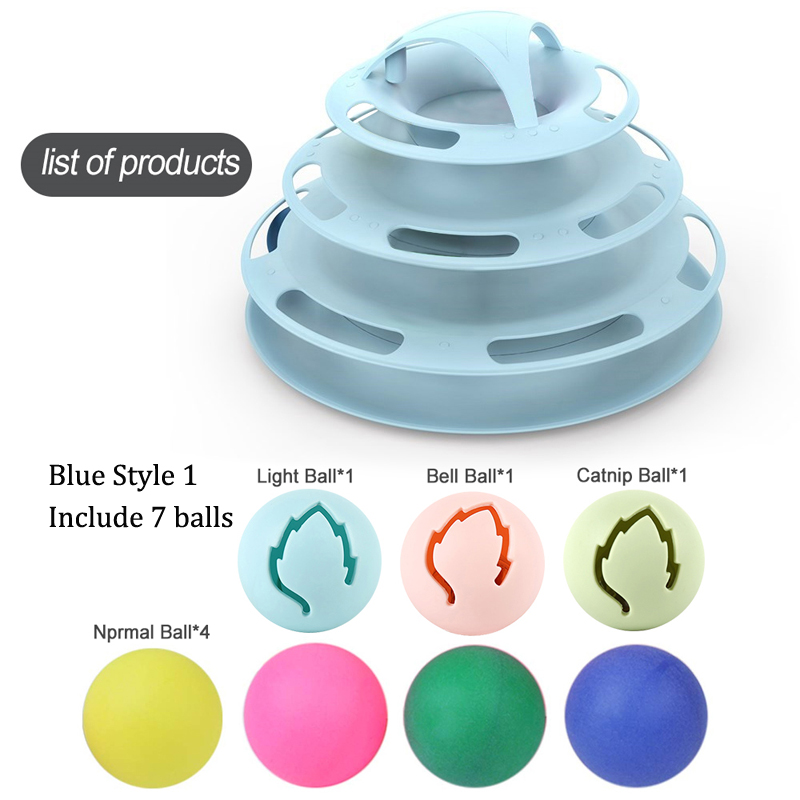 Animaux chat jouets interactif piste balle jouet chats amusant chat jeu Intelligence disque chat pour jouet balles pour Traning: G227900A