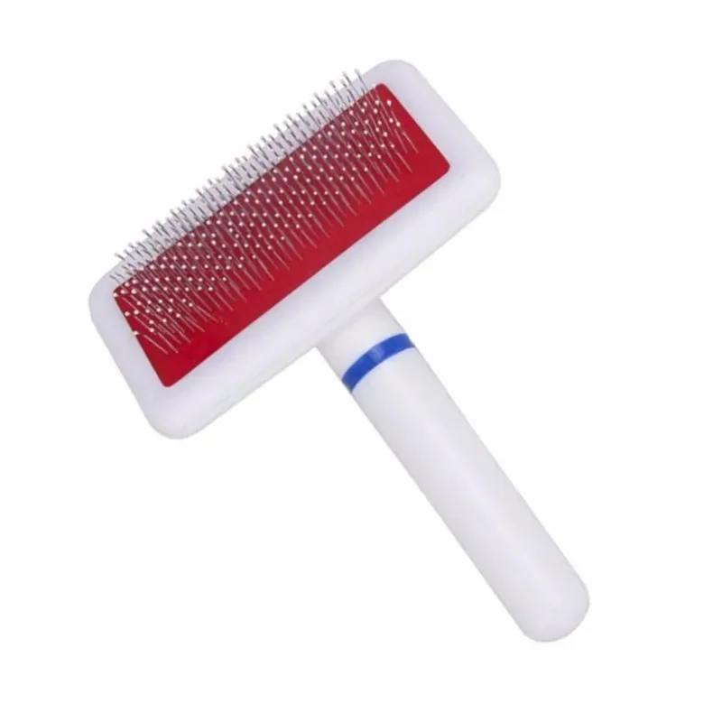 Peine de aguja para Gato, pelo largo, cepillo de aseo para cachorros, peine de limpieza de baño, suministros de herramientas de belleza para perros y gatitos, Golden Retriever: Blanco