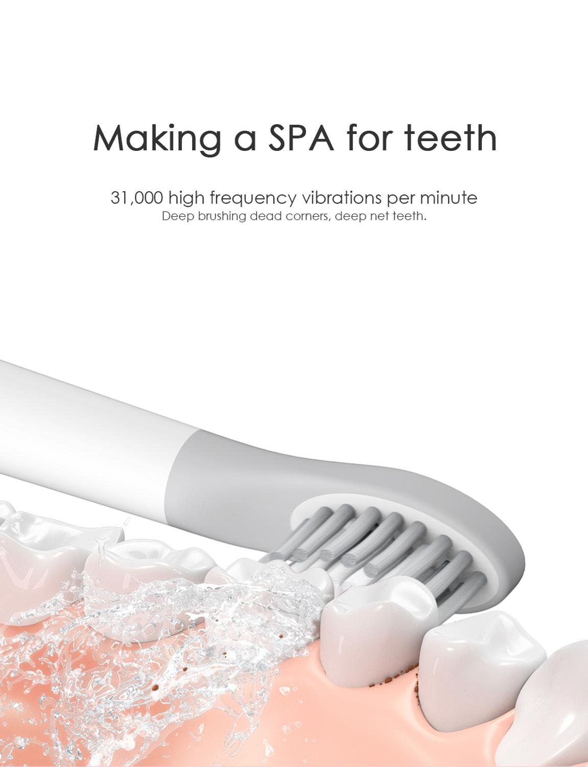 Originale pinjing  ex3 so hvide tandbørstehoveder xiaomi youpin soocas elektriske soniske ultralyds-tandbørstehoveder