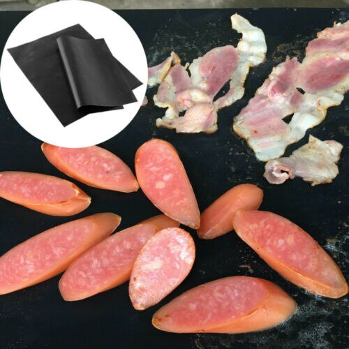 UK BBQ Grill Mat non-stick Oven Liners Teflon Cooking Baking Reusable Sheet Pad