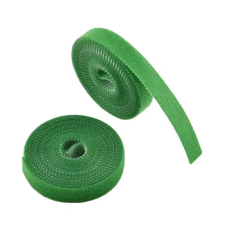 Cordel de jardín verde para plantas, lazos de nailon para plantas, gancho de jardín, lazo, envoltura de caña de bambú, soporte, accesorios de jardín, 2M