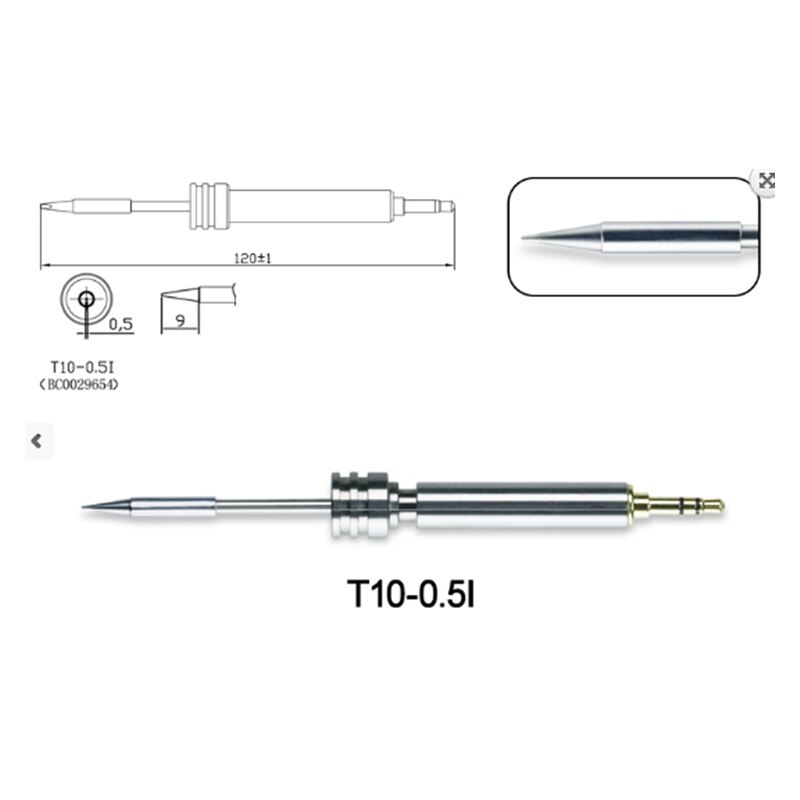 Atten draagbare gt usb soldeerbout: T10-0.5i tips