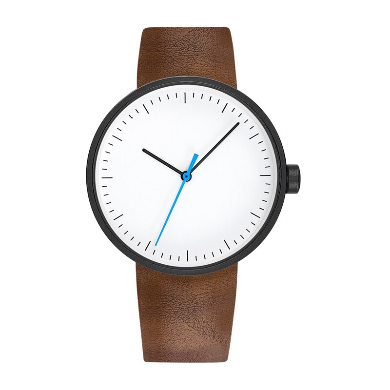Yazole 522 herreur vandtæt sportsur herre quartz ur pu rem simple casual ure til mænd mærke montre homme: Sort blå brun