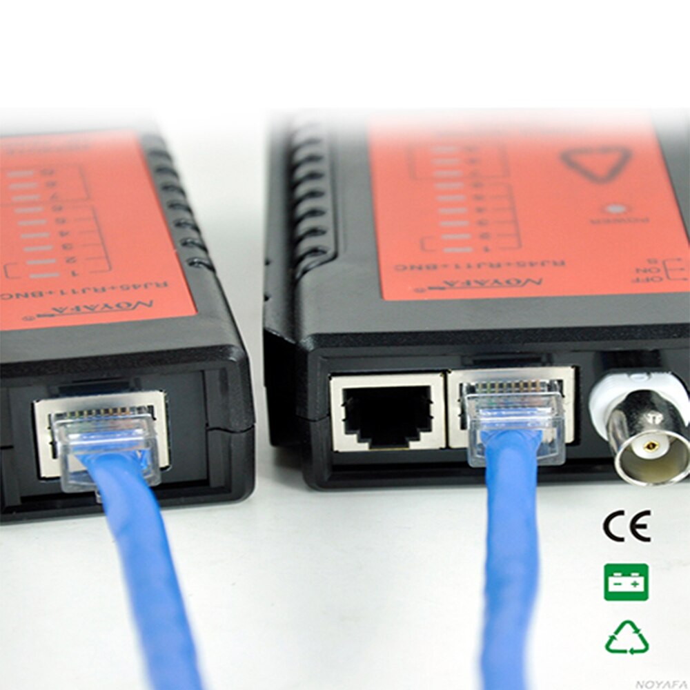 Il Tester RJ11 RJ12 RJ45 Cat5 BNC del cavo della rete di LAN di NOYAFA NF-468B ha potuto essere verificato