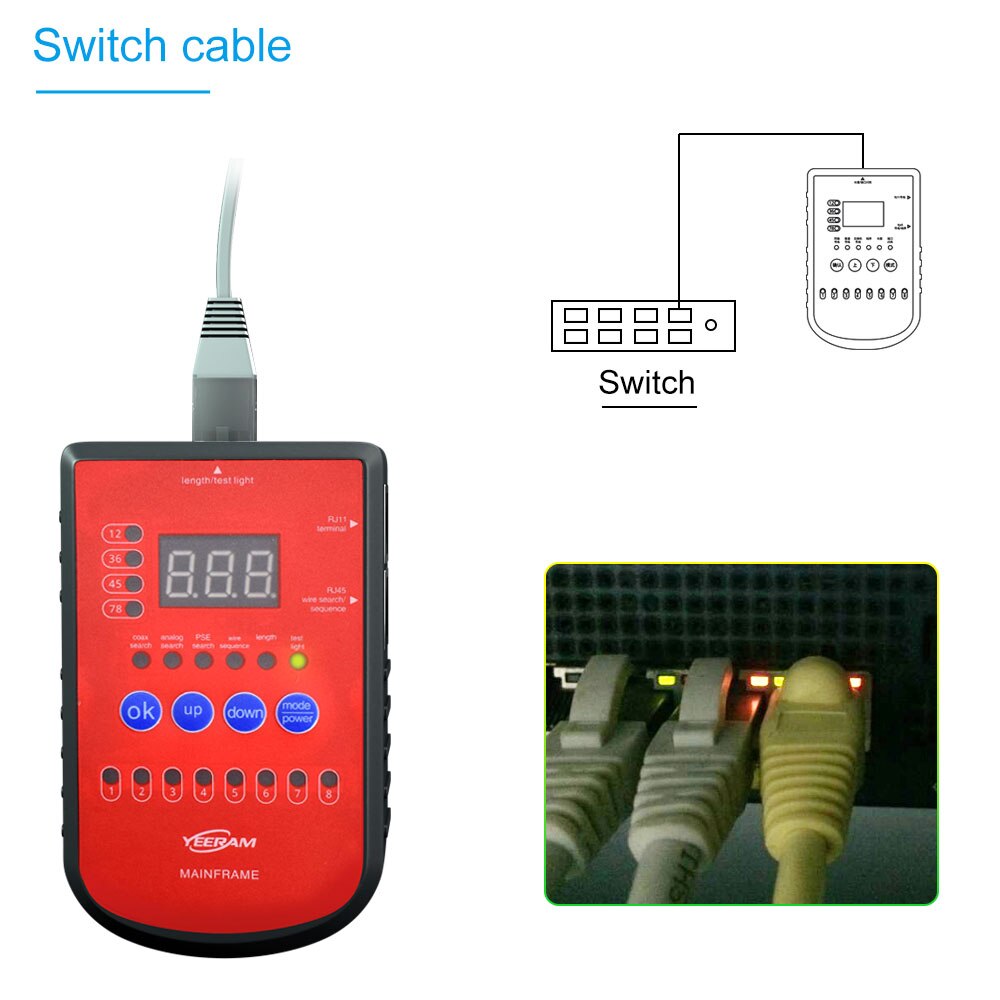 Kabel Tracker RJ45 RJ11 Wire Tracker Netwerk Kabel Tester Wire Tracker Tracer Line Finder Multifunctionele Tracking Lijn