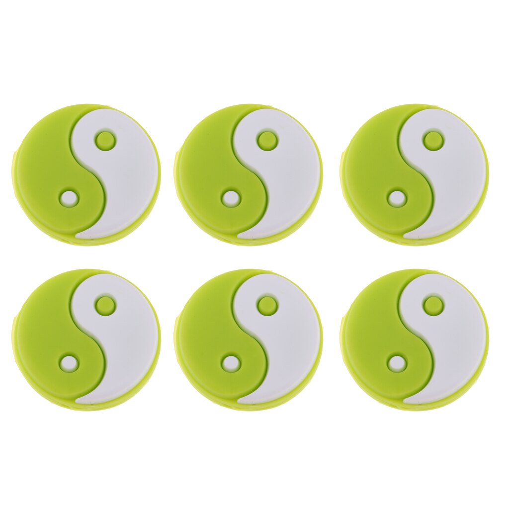 Premium Tennis Vibratie Demper 6 Pack Tennisracket Schokdemper Voor Tennis Spelers Zonnebloem Taichi