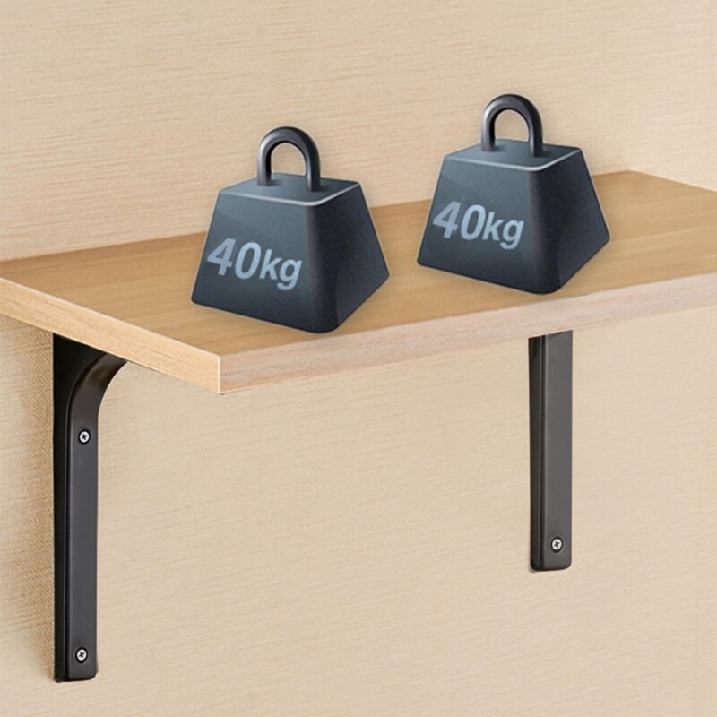 2Pcs L Bracket Heavy Duty Floating Shelf Bracket Corner Brace Support