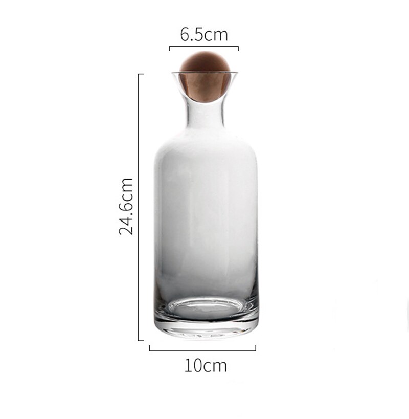 1200ML Amber Water Kettle Set and Cool Kettle Household Tea Kettle Cups Water Jug Crystal Glass Water Pitcher Glass Bottle: Gray 1.2L