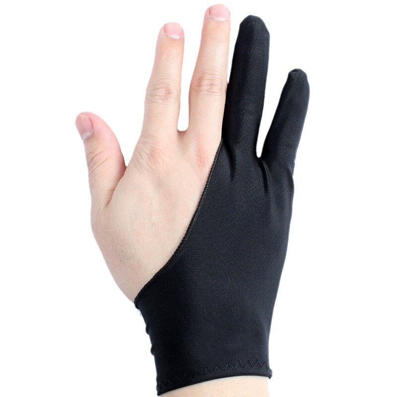 Men Drawing Tablet Glove Artist Gloves with 2 Fingers for Tablet Drawing Oil Painting