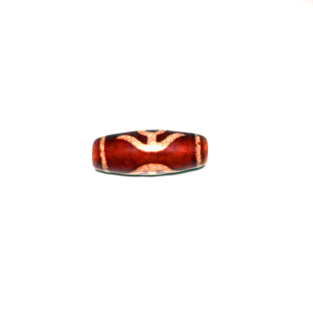 Tibet ágata abalorio Dzi naranja rojo hombres grandes ojos de tigre dientes 13*33mm dragón ágata cuentas de los hombres y las mujeres de la joyería DIY