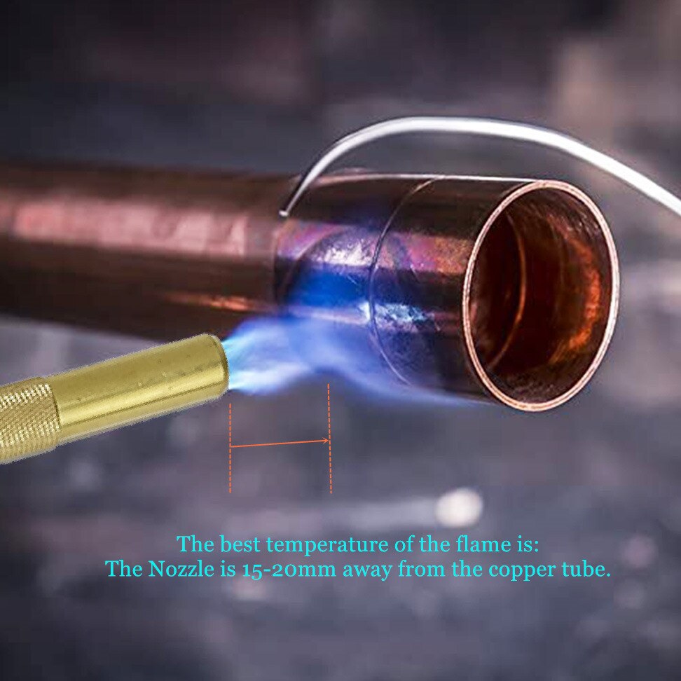 Soplete Mapp, herramienta de soldadura de llama de Gas, ignición piezoeléctrica, CGA600, calefacción para barbacoa, enfriamiento, HVAC, fontanería