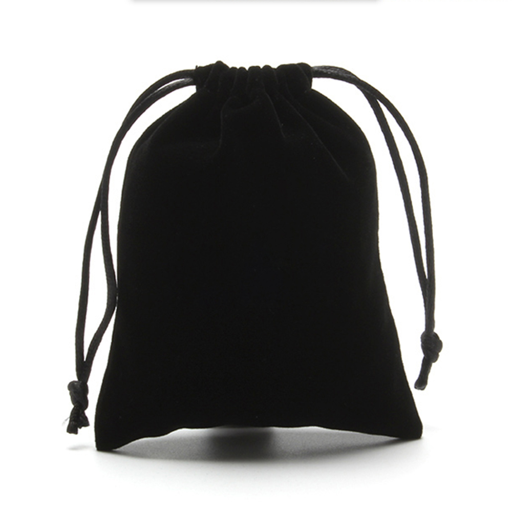 25 szt. Czarna aksamitna, zamykana na sznurek woreczki robić pakowania biżuterii torby na prezenty robić pakowania artykuły na przyjęcie urodzinowe
