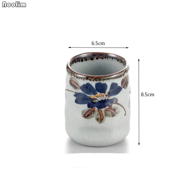 Retro japansk keramisk suppekop groft keramik håndmalet personlighed tekop kaffe vin kopper drikkevarer forsyninger: H