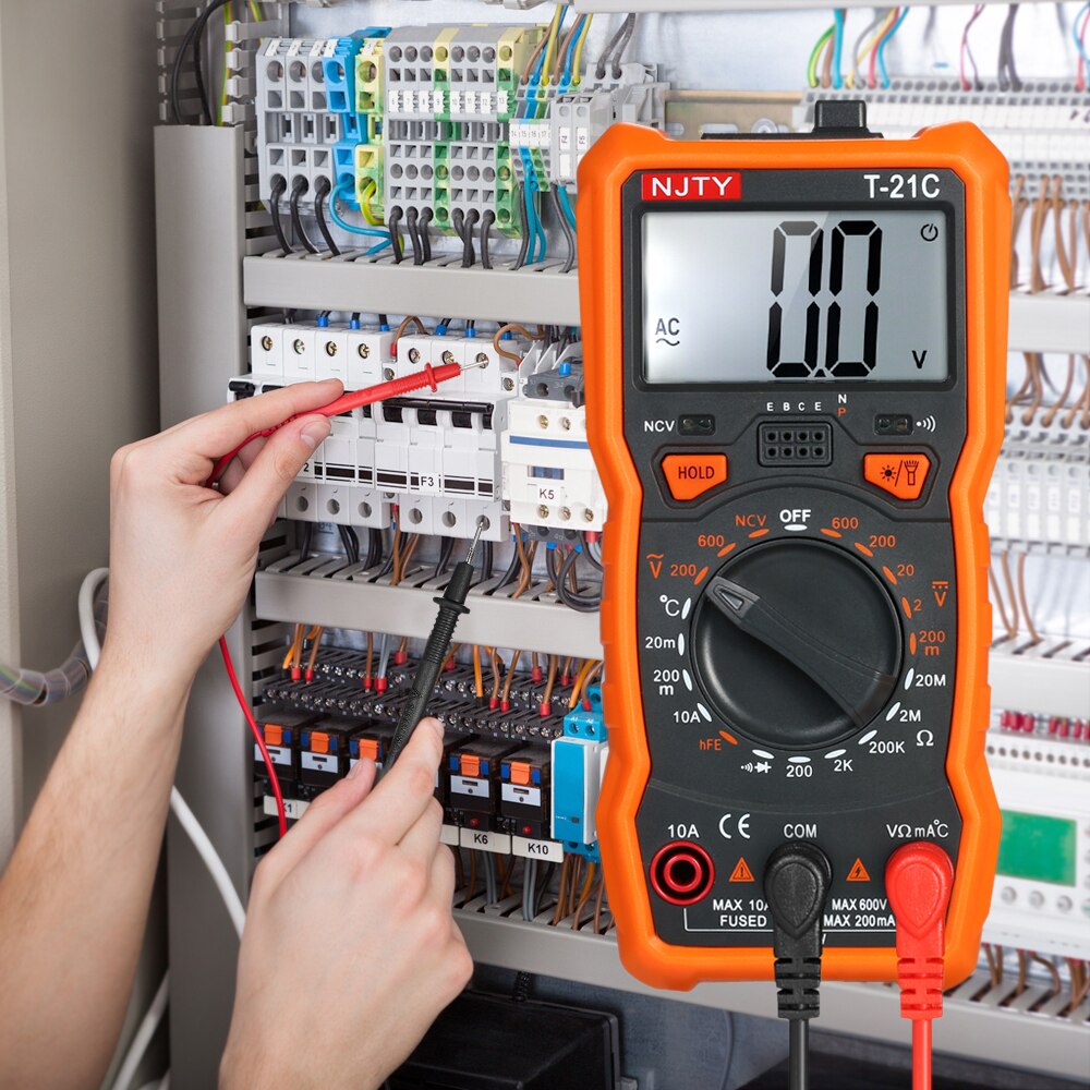 Mini Digitale Multimeter 1999 Telt Multi-Functionele Non Contact Multi Meter Voltmeter Amperemeter Ohmmeter Meten Ac/Dc Spanning