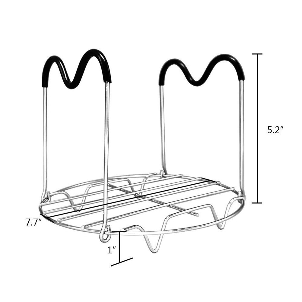 Stoomboot Rack Snelkookpan Stoomboot Beugel Onderzetter Met Thermische Isolatie Handgrepen Draad Stoom Rack Voor 6 Of 8 Quart Instant pot