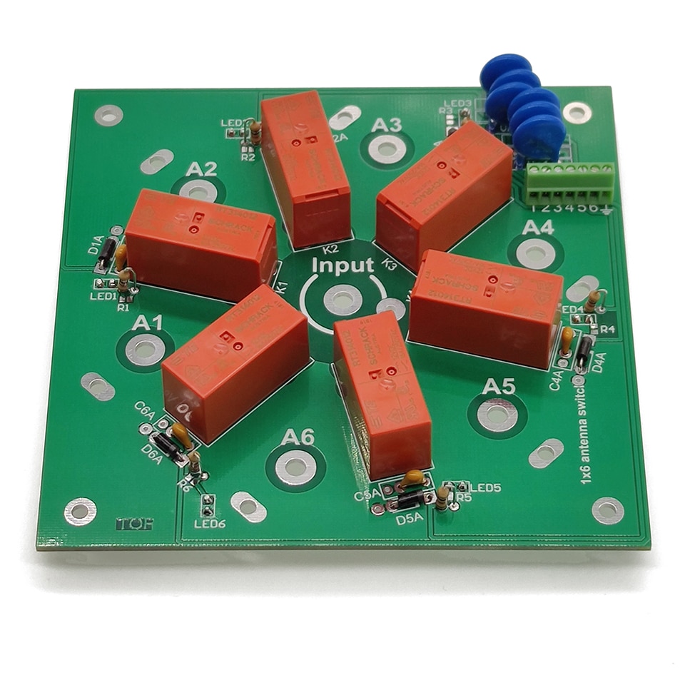 6-Weg DIY Bausatz 6:1 koax Fernbedienung Antenne Schalter Also-239 1,8 MHz-60MHz 4,9: beendet Gremium