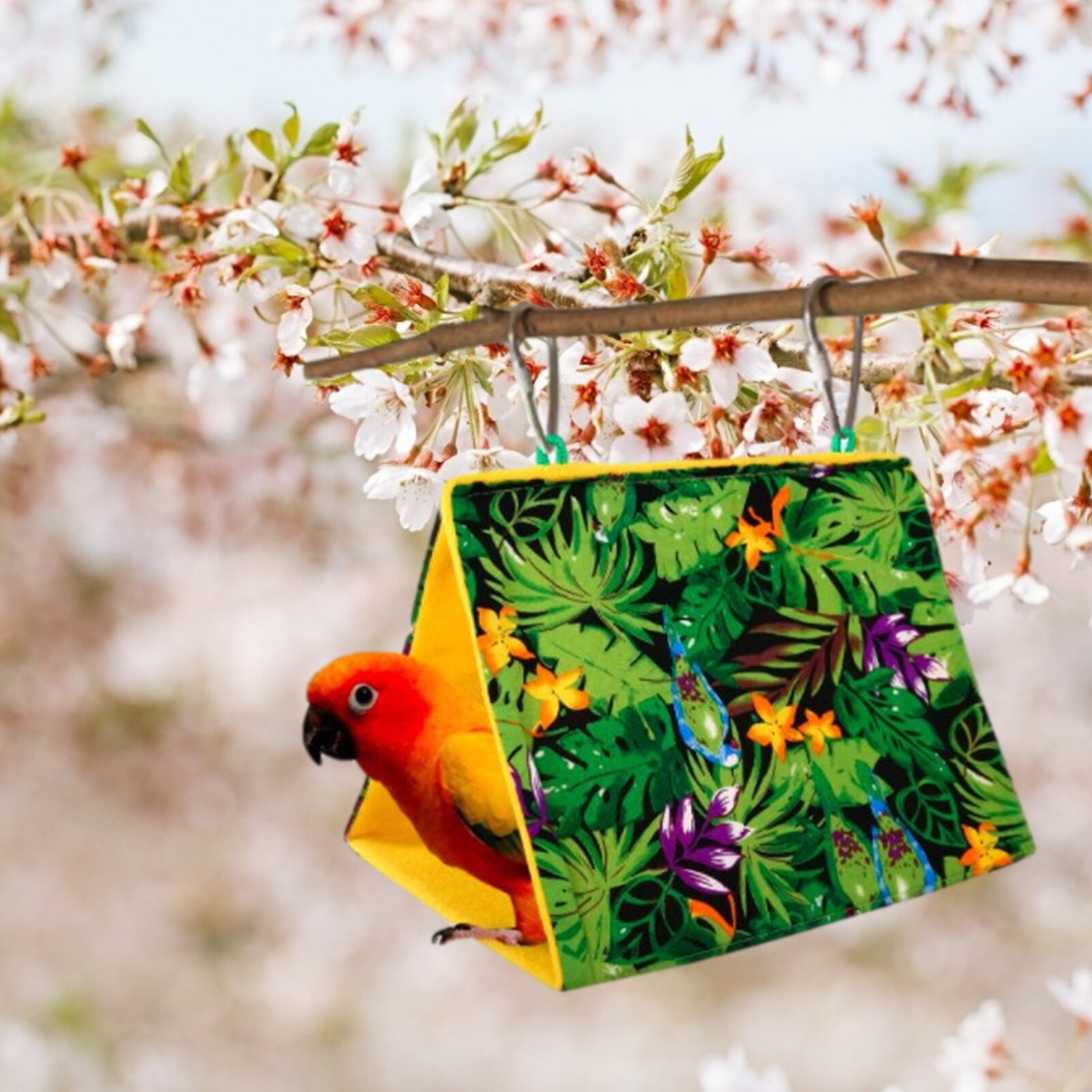 View of Bird Hanging Bed House Bird Nest Hammock Hanging C... - Vicedeal
