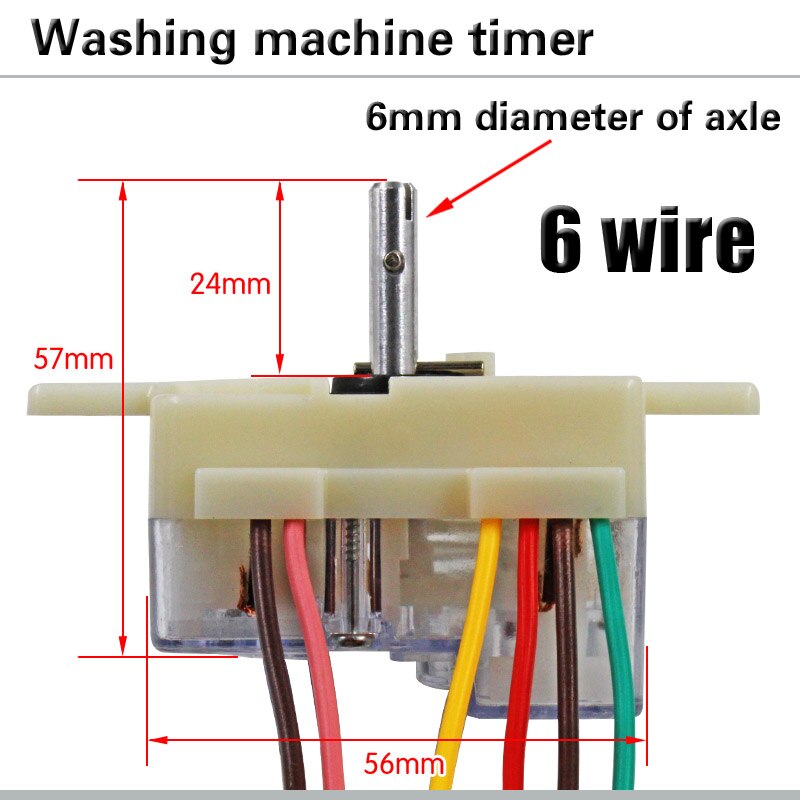 Washing machine timer 6 line 90 degrees 15 minutes timer switch semi-automatic washing machine accessories