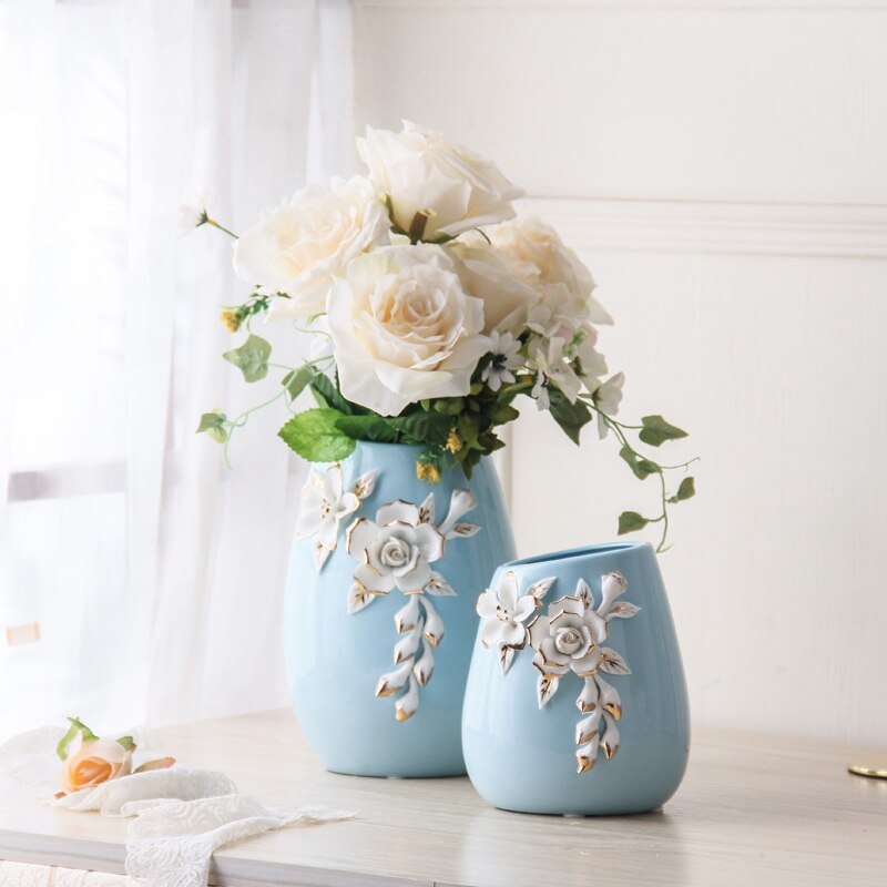 Medium and small Classic Ceramic Vase Chinese Arts And Crafts Decor Flower Vase Household Decoration