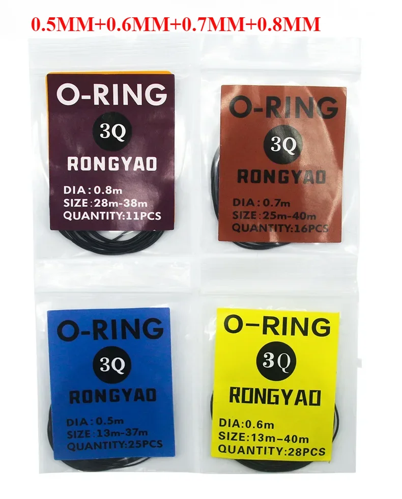 Watch Repair Tools 1box Watch Case Rubber Waterproof O-Ring Oil-resistant Watch Bottom Cover Gasket 0.5/0.6mm O-Ring Seal Gasket: Orange