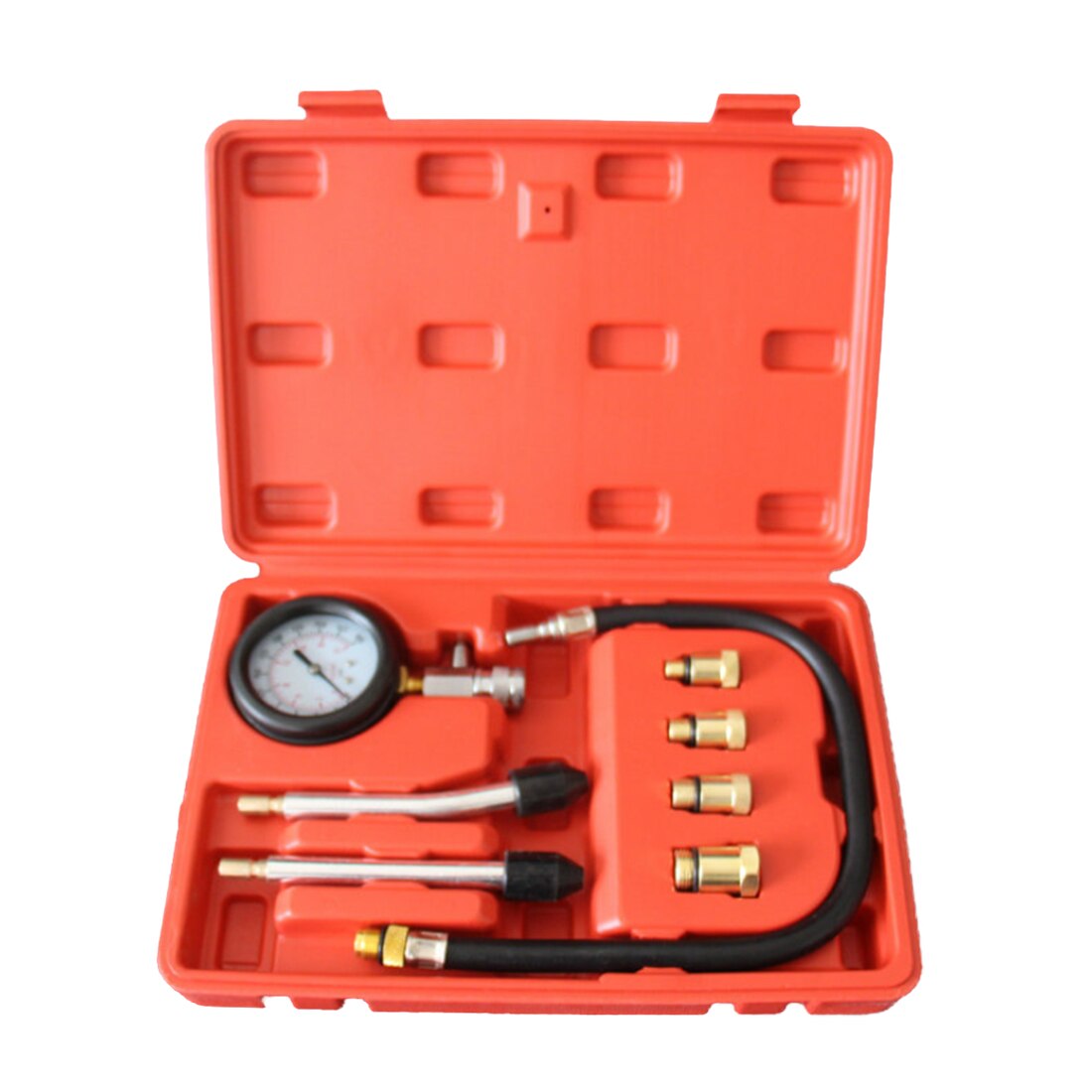 Gasoline Engine Compression Tester Auto Petrol Gas Engine Cylinder Automobile Pressure Gauge Tester Automotive Test Kit 0-300psi: Default Title