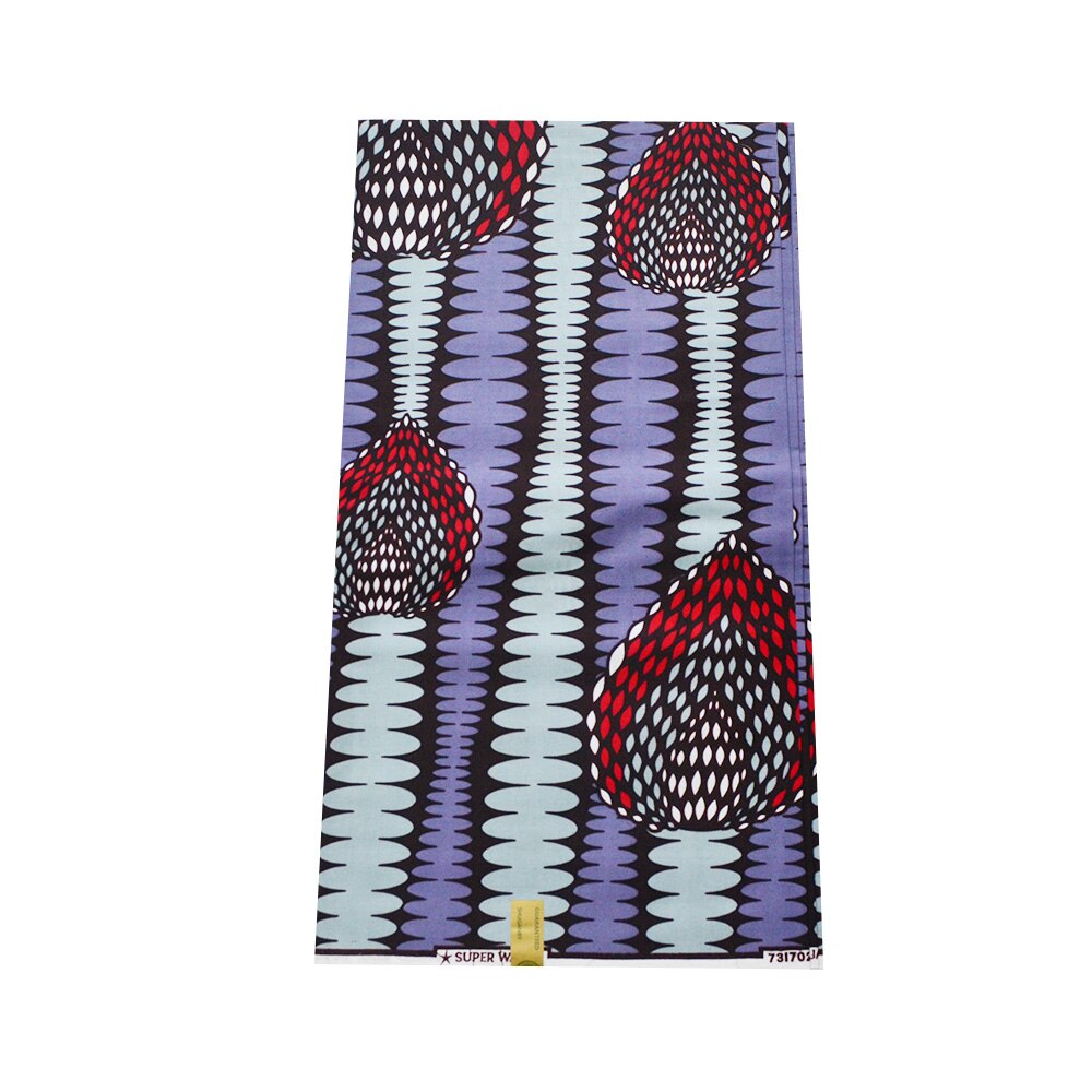 6 Yards Ankara Wax Fabric African Print for Sewing Super Real Wax Pagne Africain 100% Cotton Loincloth for Dress 40x40