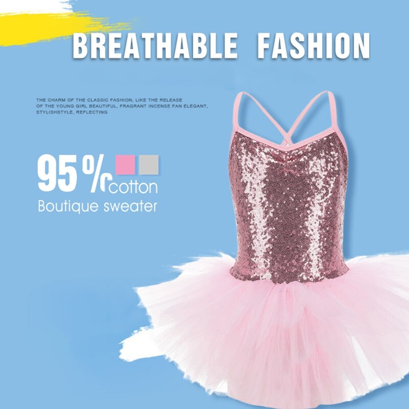 Gymnastics clothes girls sling bright diamond skirt body suit ballet gymnastics dance training clothes 1