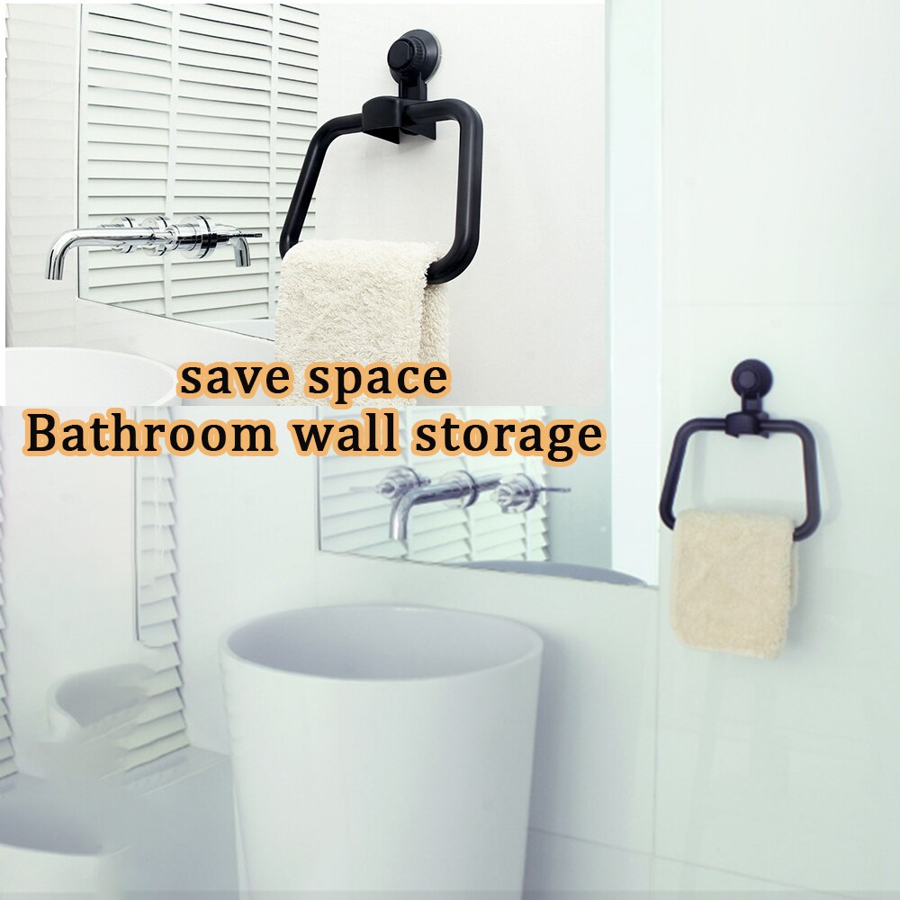 Soporte de toalla para baño, estantes de Vacío fuerte, ventosa, estante de toalla cocina, colgador de toalla montado en la pared, accesorios de baño