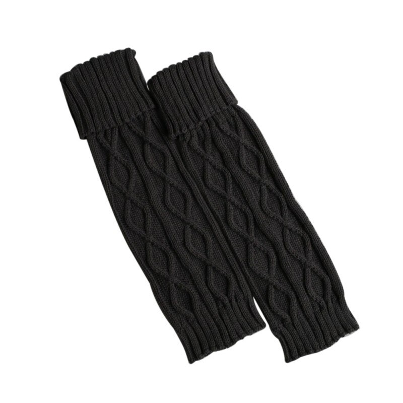 Polainas de lana de Punto Calientes en la sección larga del conjunto de botas de rombos conjunto de pies de otoño e invierno pilas de medias legwarm: SH
